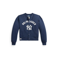 Yankees Polo Ralph Lauren Women's Seasonal Knit Full-Snap Cardigan for sale