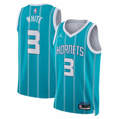 Coby White Charlotte Hornets Jordan Brand Unisex Swingman Jersey Icon Edition Teal