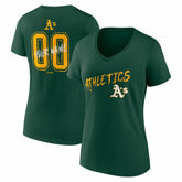 Athletics Women's Hustle Personalized Name & Number V-Neck T-Shirt Online