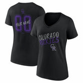 Colorado Rockies Women's Hustle Personalized Name & Number V-Neck T-Shirt Online