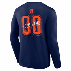 Detroit Tigers Hustle Personalized Name & Number Long Sleeve T-Shirt Sale