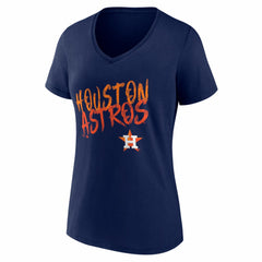 Houston Astros Women's Hustle Personalized Name & Number V-Neck T-Shirt Online