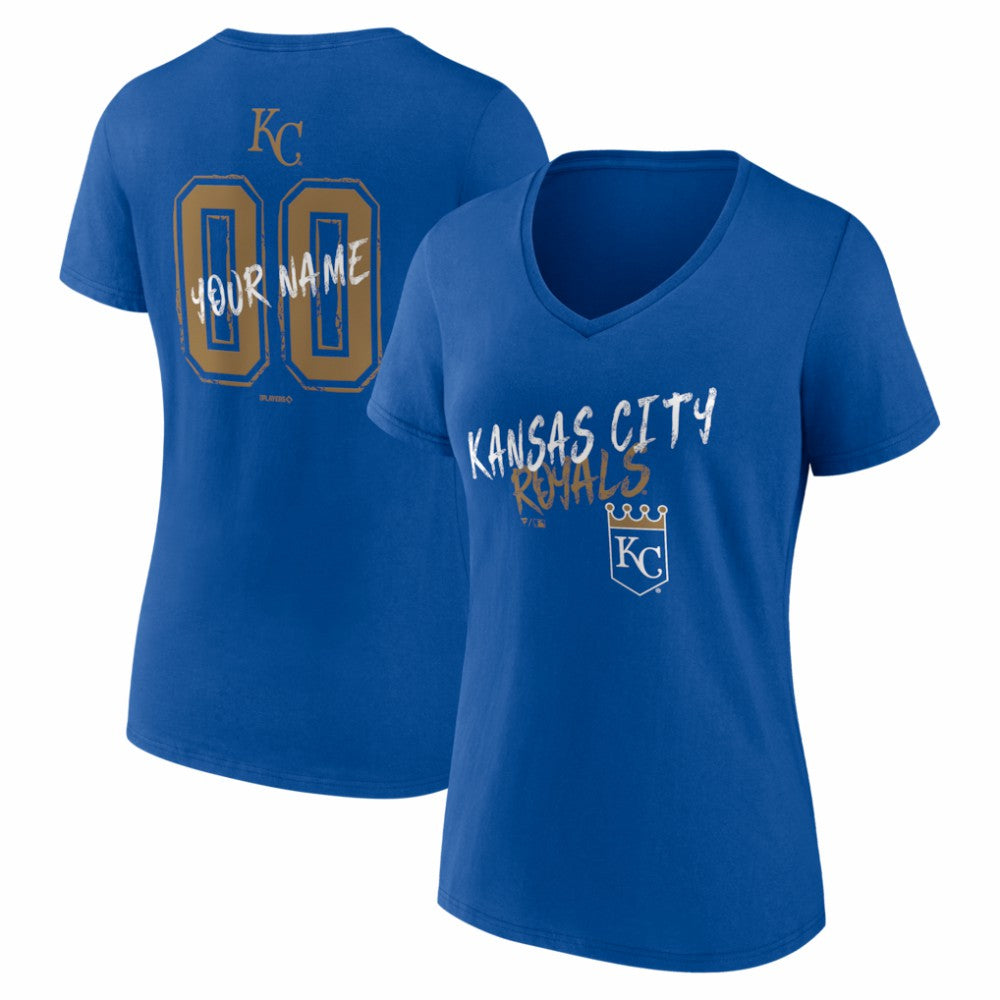 Kansas City Royals Women's Hustle Personalized Name & Number V-Neck T-Shirt Near Me