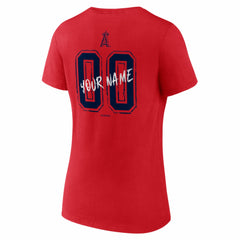 Los Angeles Angels Women's Hustle Personalized Name & Number V-Neck T-Shirt Online