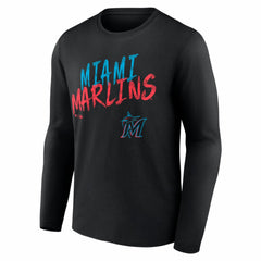 Miami Marlins Hustle Personalized Name & Number Long Sleeve T-Shirt Sale