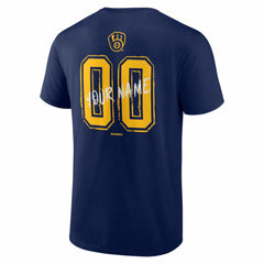 Milwaukee Brewers Hustle Personalized Name & Number T-Shirt Sale