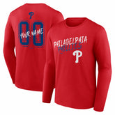 Philadelphia Phillies Hustle Personalized Name & Number Long Sleeve T-Shirt Discount