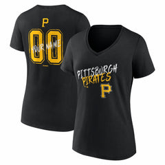 Pittsburgh Pirates Women's Hustle Personalized Name & Number V-Neck T-Shirt Near Me
