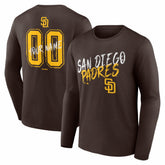 San Diego Padres Hustle Personalized Name & Number Long Sleeve T-Shirt Online