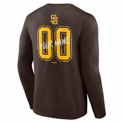 San Diego Padres Hustle Personalized Name & Number Long Sleeve T-Shirt Online