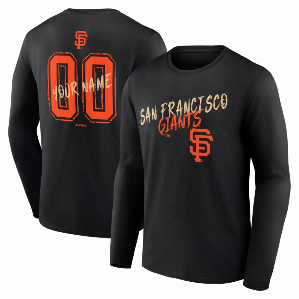 San Francisco Giants Hustle Personalized Name & Number Long Sleeve T-Shirt Discount