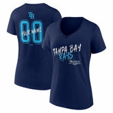 Tampa Bay Rays Women's Hustle Personalized Name & Number V-Neck T-Shirt Online