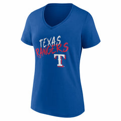 Texas Rangers Women's Hustle Personalized Name & Number V-Neck T-Shirt Sale