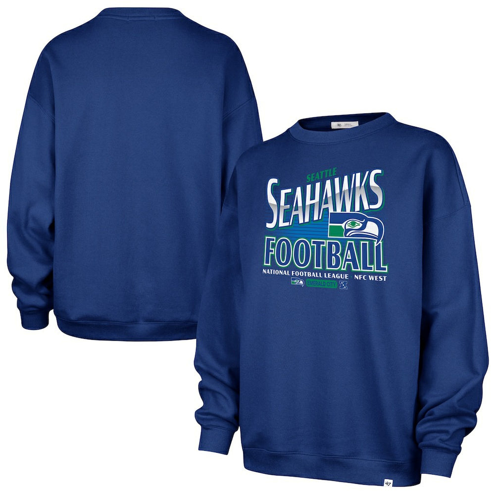 Seattle Seahawks '47 Women's Regional Oversized Sweatshirt - College Navy - 47 brand