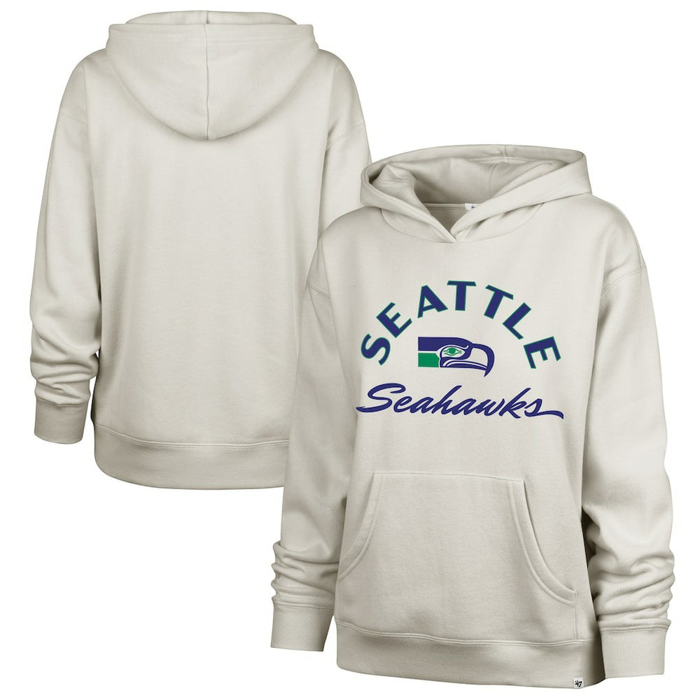 Seattle Seahawks '47 Women's Whirlwind Naomi Hoodie - Stone - 47 brand