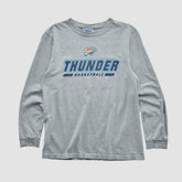 Vintage Oklahoma City Thunder NBA 2010s Long Sleeve T-shirt Heather Gray