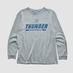 Vintage Oklahoma City Thunder NBA 2010s Long Sleeve T-shirt Heather Gray