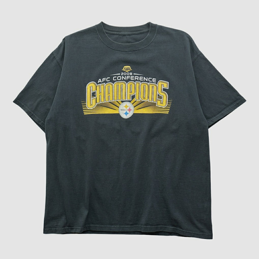 Pittsburgh Steelers 2008 T-shirt - Black Vintage - Fanatics