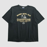Super Bowl XLIII Reebok 2009 T-shirt - Black Vintage - Fanatics