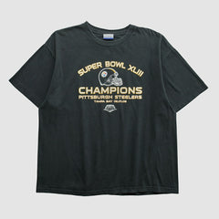 Super Bowl XLIII Reebok 2009 T-shirt - Black Vintage - Fanatics