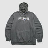 New England Patriots Majestic 2010s Hooded Pullover Sweatshirt - Charcoal Vintage - Fanatics