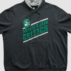 Adidas Boston Celtics 2010s Hooded Pullover Sweatshirt Black Vintage