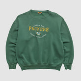Green Bay Packers Nutmeg 90s Pullover Sweatshirt - Green Vintage - Fanatics