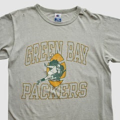 Green Bay Packers Champion 90s T-shirt - Heather Gray Vintage - Fanatics