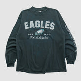 Philadelphia Eagles NFL 2000s Long Sleeve T-shirt - Charcoal Vintage - Fanatics