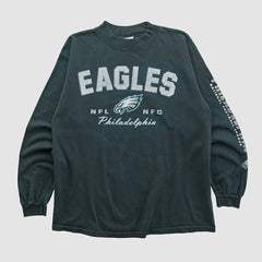 Philadelphia Eagles NFL 2000s Long Sleeve T-shirt - Charcoal Vintage - Fanatics