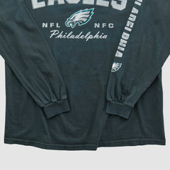 Philadelphia Eagles NFL 2000s Long Sleeve T-shirt - Charcoal Vintage - Fanatics
