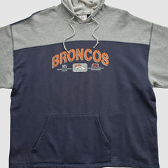 Denver Broncos NFL 2000s Hooded Pullover Sweatshirt - Heather Gray Vintage - Fanatics