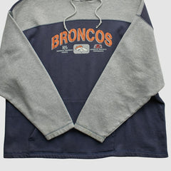 Denver Broncos NFL 2000s Hooded Pullover Sweatshirt - Heather Gray Vintage - Fanatics