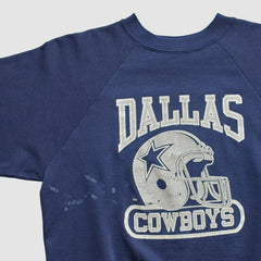 Dallas Cowboys Logo 7 80s Pullover Sweatshirt - Navy Vintage - Fanatics