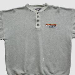Denver Broncos Starter 90s Pullover Sweatshirt - Heather Gray Vintage - Fanatics
