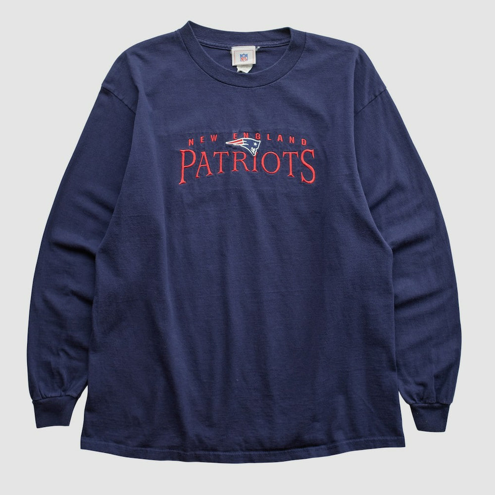 New England Patriots NFL 2000s Long Sleeve T-shirt - Navy Vintage - Fanatics