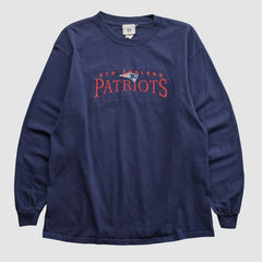 New England Patriots NFL 2000s Long Sleeve T-shirt - Navy Vintage - Fanatics