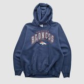 Denver Broncos Pro Player 90s Hooded Pullover Sweatshirt - Navy Vintage - Fanatics