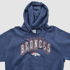 Denver Broncos Pro Player 90s Hooded Pullover Sweatshirt - Navy Vintage - Fanatics