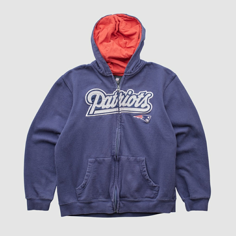New England Patriots NFL 2010s Hooded Full Zip Sweatshirt - Navy Vintage - Fanatics