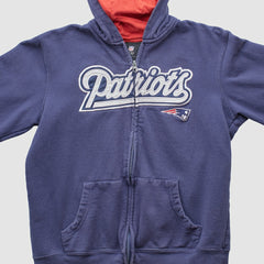 New England Patriots NFL 2010s Hooded Full Zip Sweatshirt - Navy Vintage - Fanatics