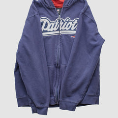 New England Patriots NFL 2010s Hooded Full Zip Sweatshirt - Navy Vintage - Fanatics