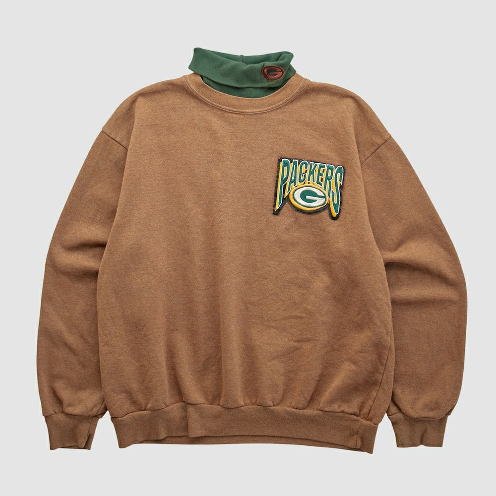 Green Bay Packers Majestic 90s Pullover Sweatshirt - Clay Vintage - Fanatics