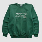 New York Jets Champion 2000s Pullover Sweatshirt - Green Vintage - Fanatics
