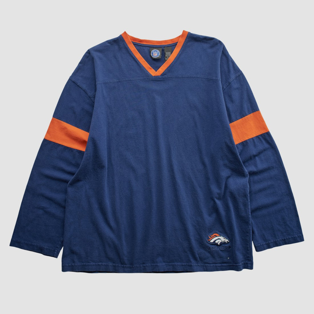 Denver Broncos NFL 2000s Long Sleeve T-shirt - Navy Vintage - Fanatics