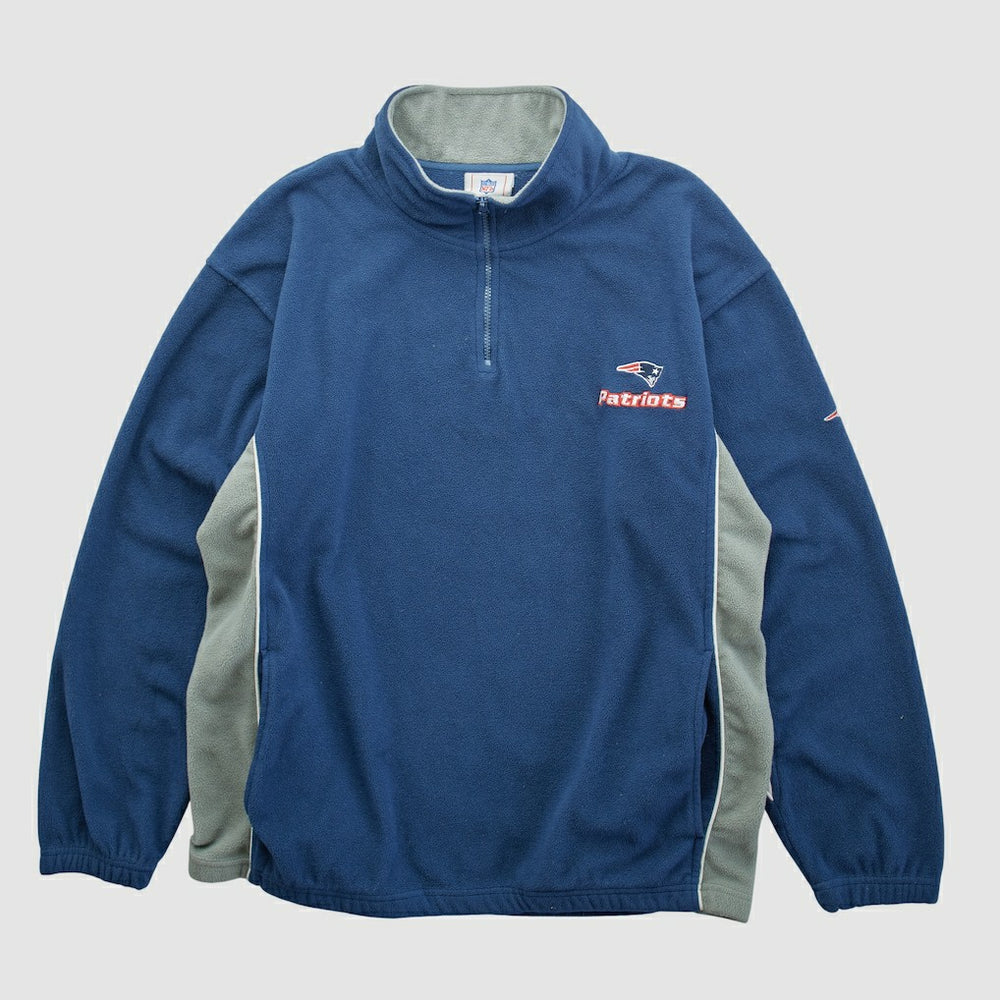New England Patriots NFL 2000s 1/4 Zip Sweatshirt - Navy Vintage - Fanatics