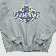 Super Bowl XXXVIII Lee Apparel 2004 Pullover Sweatshirt - Heather Gray Vintage - Fanatics