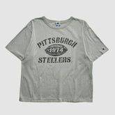 Pittsburgh Steelers Champion 90s T-shirt - Heather Gray Vintage - Fanatics
