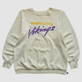 Minnesota Vikings Logo 7 80s Pullover Sweatshirt - White Vintage - Fanatics