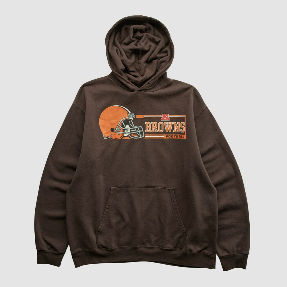 Cleveland Browns NFL 2000s Hooded Pullover Sweatshirt - Brown Vintage - Fanatics